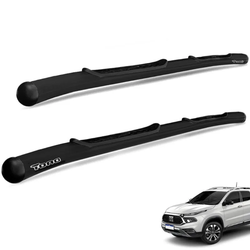 Estribo Lateral Toro 2016 A 2025 Modelo Ranch Aço Preto