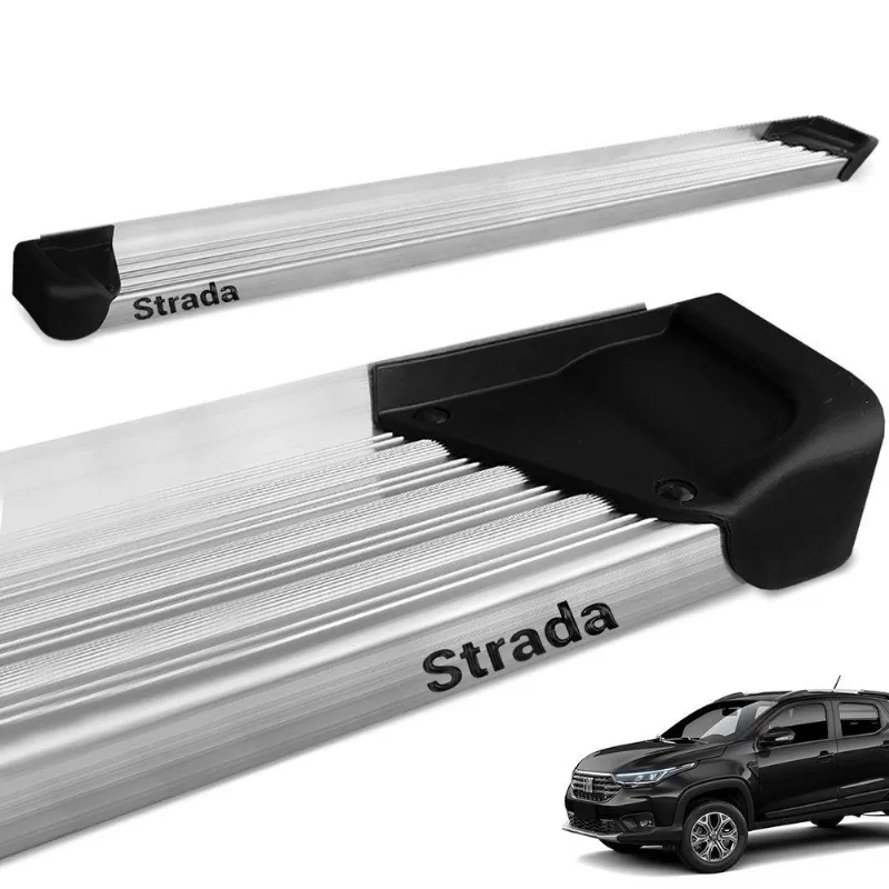 Estribo Lateral Strada 2021 A 2025 Aluminio Natural A3