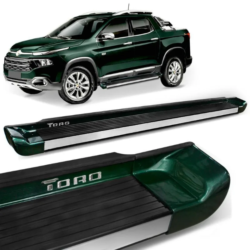 Estribo Lateral Fiat Toro 2016 A 2021 Alumínio Verde Botanic