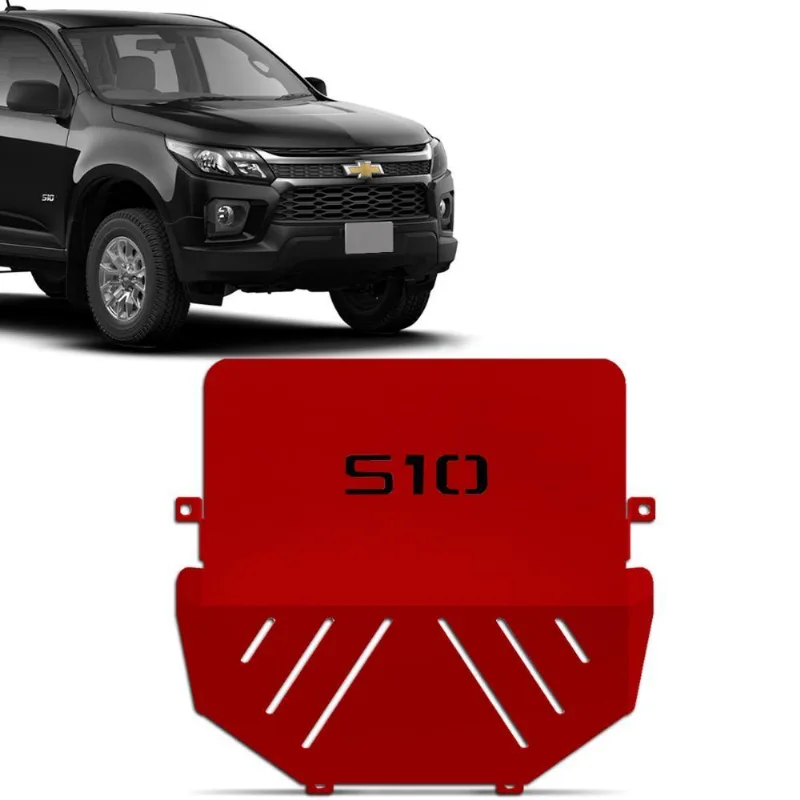 Protetor De Carter S10 2017 A 2022 Vermelho Peito De Aço