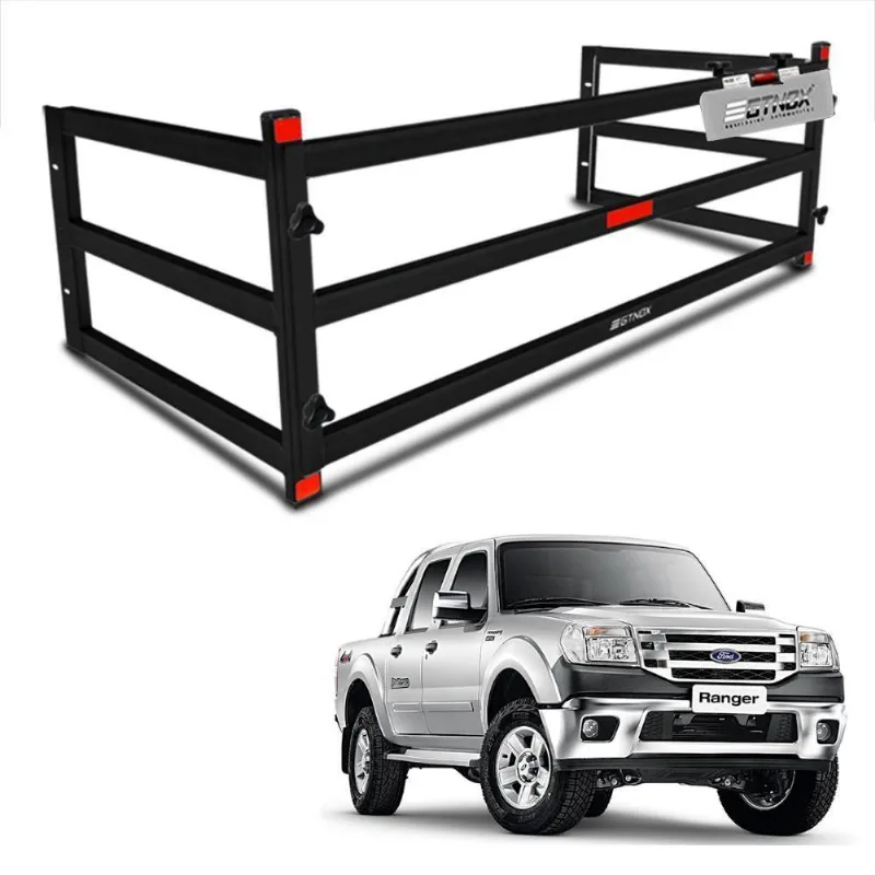 Extensor De Caçamba Ranger 1998 A 2012 Divisor Cargas Ed Preto
