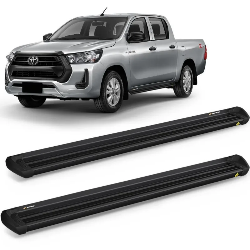 Estribo Lateral Hilux Cd 2016 A 2022 Aluminio Preto Keko K1