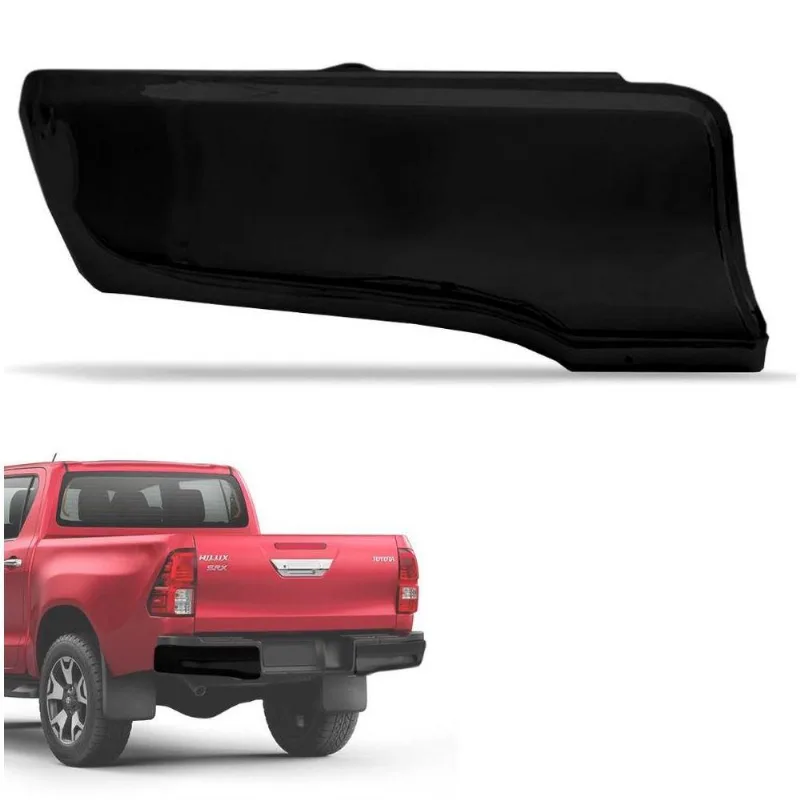 Ponteira De Parachoque Traseiro Hilux 2016 A 2022 Lado Esquerdo Preto Bepo