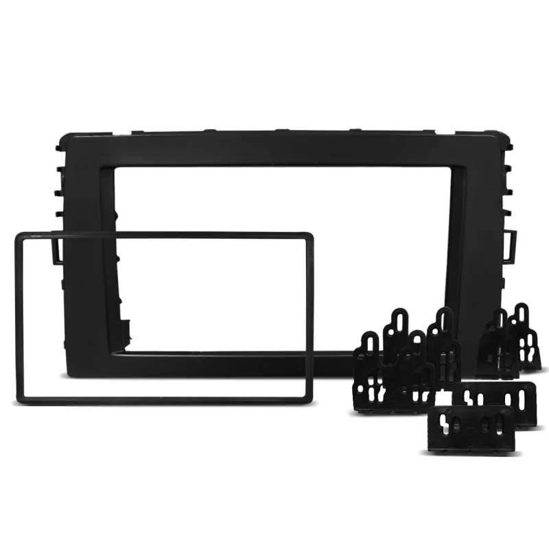 Moldura Do Painel 7 Polegadas Polo Virtus T-cross 2018 a 2025 Black Piano - Expex