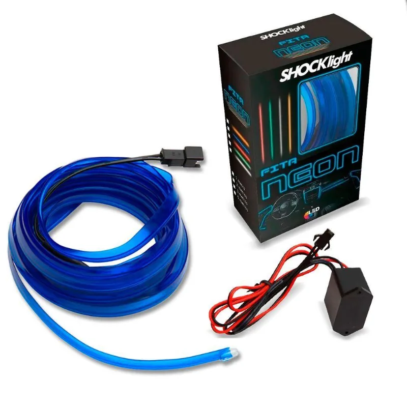 Fita Led Neon Azul Interior 5 Metros 12v Shocklight