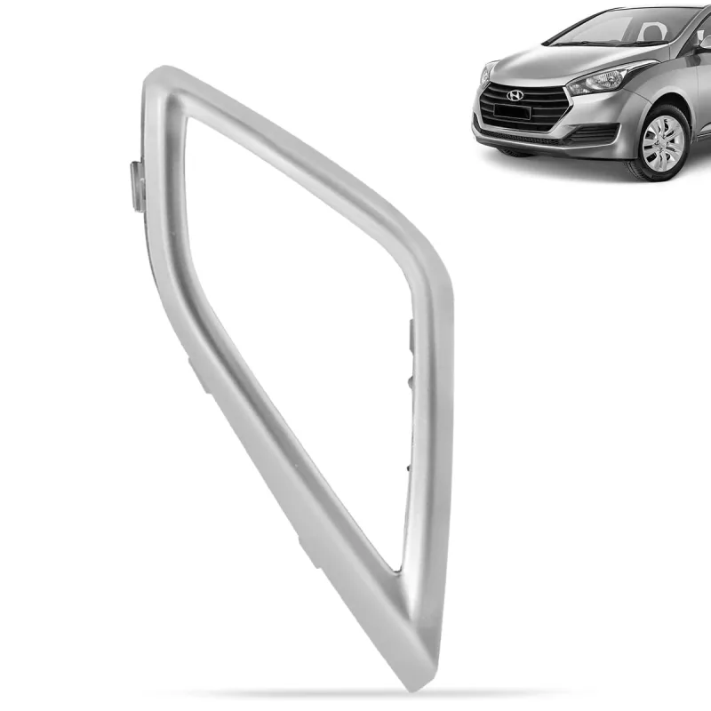 Moldura Aro Difusor de Ar Central Hb20 2013 a 2019 Lado Esquerdo Prata - Expex - Automotivo