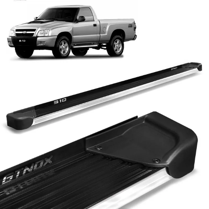 Estribo Lateral S10 Cs 1995 A 2011 Alumínio Preto A4
