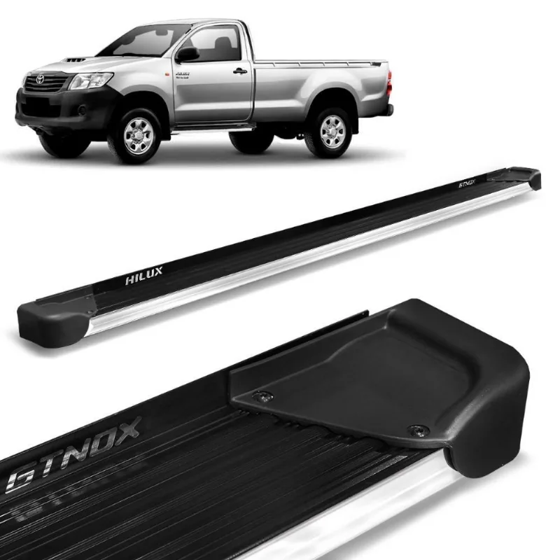 Estribo Lateral Hilux Cs 2005 A 2015 Alumínio Preto A4