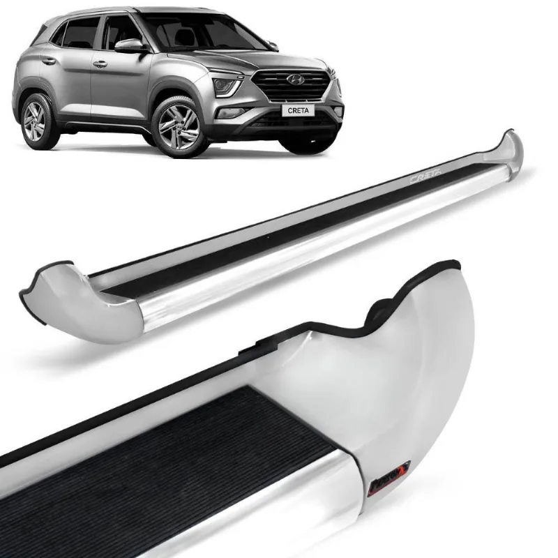 Estribo Lateral Creta 2022 2023 Personalizado Prata Brisk
