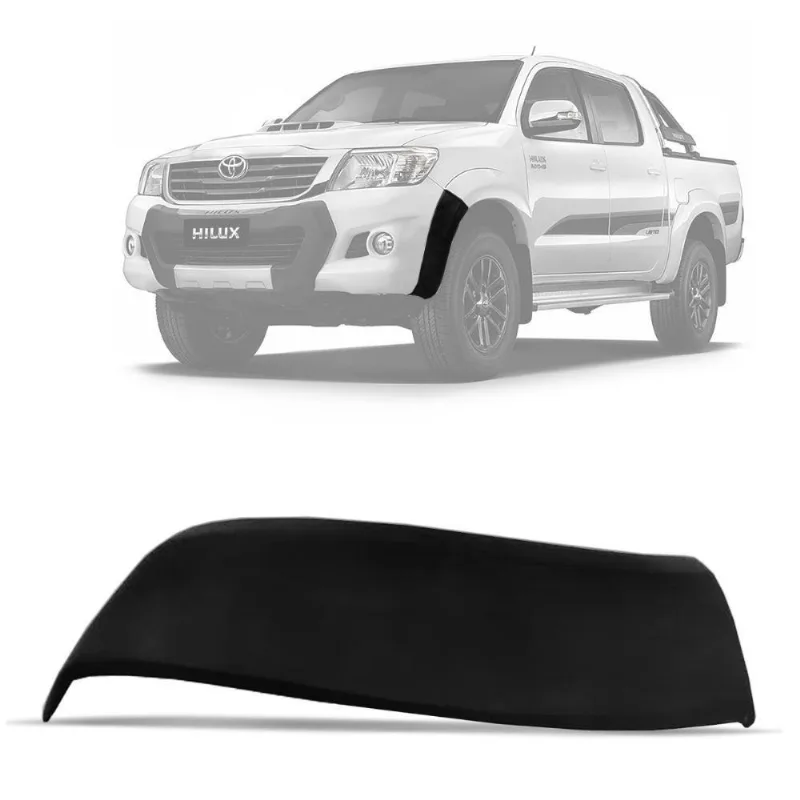 Ponteira Parachoque Hilux 2012 A 2015 Preto Lado Esquerdo Dts
