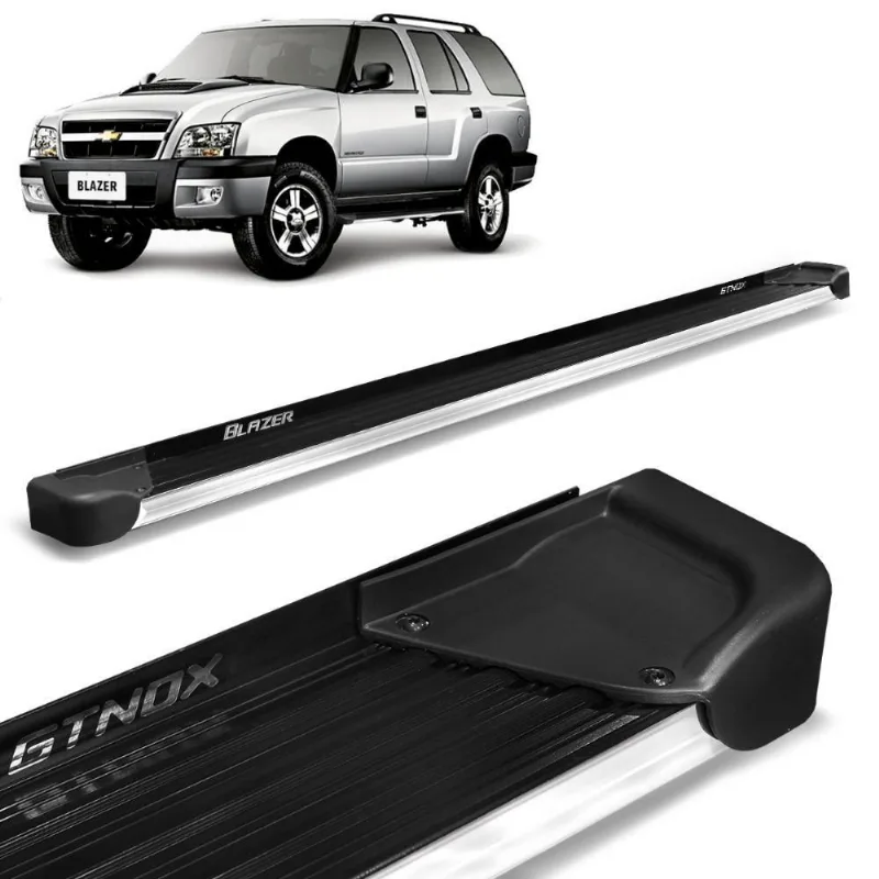 Estribo Lateral Blazer 1995 A 2011 Alumínio Preto A4
