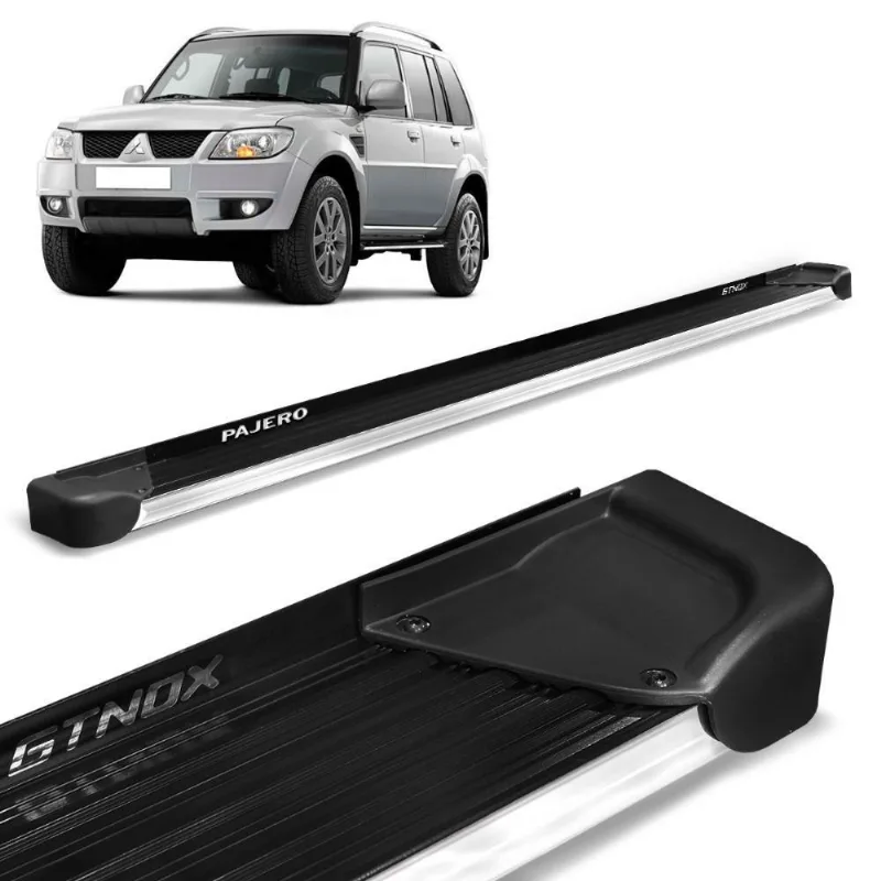 Estribo Lateral Pajero Tr4 2005 A 2015 Alumínio Preto A4