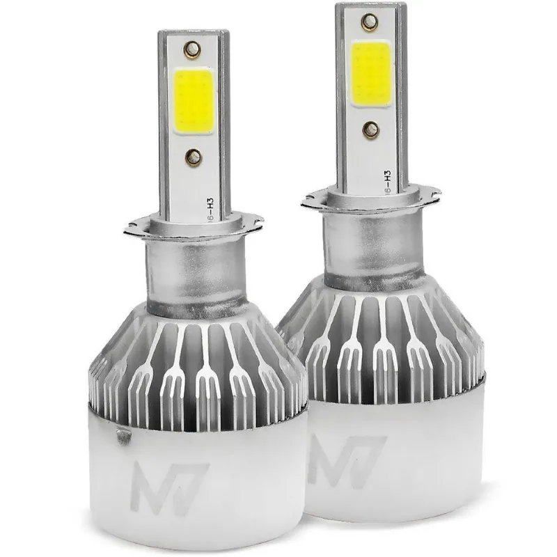 Kit Lâmpadas Led H3 6000k Headlight R8 M7 3200 Lumens 38w
