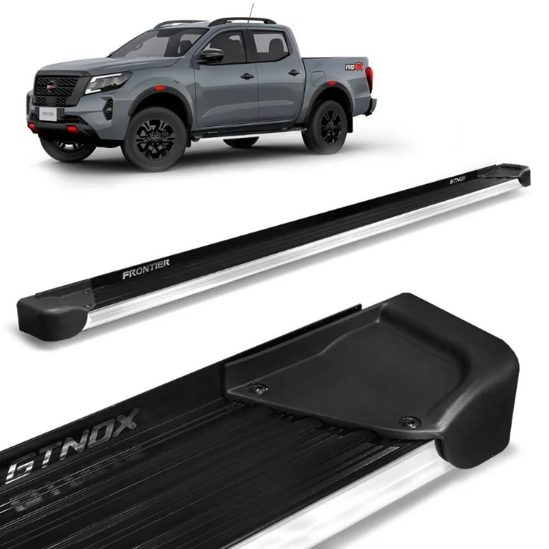 Estribo Lateral Frontier 2017 A 2023 Alumínio Preto A4