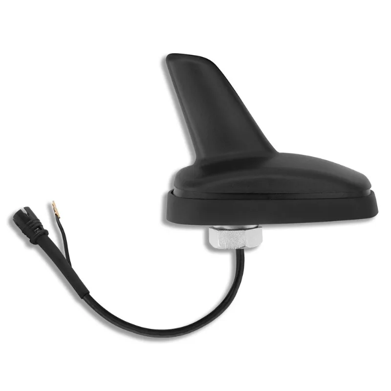 Antena de Teto Traseiro Baby Shark Preto Fosco Conector Raku - Antico - Automotivo