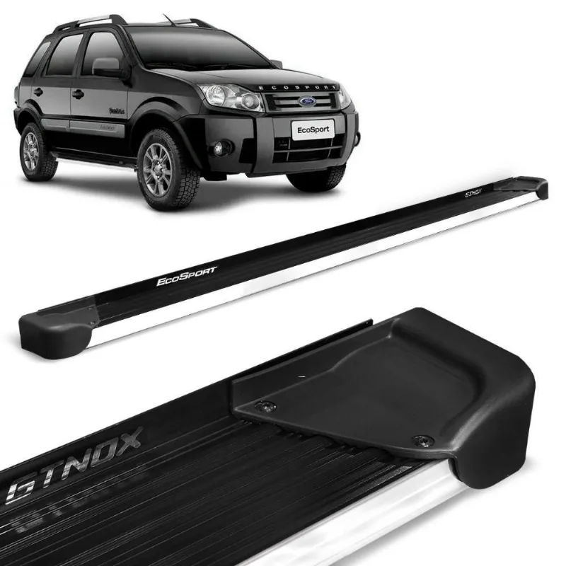 Estribo Lateral Ecosport 2003 A 2012 Alumínio Preto A4