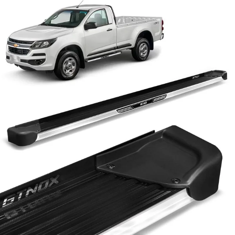 Estribo Lateral S10 2012 A 2023 Cs Preto A4 + Adesivo