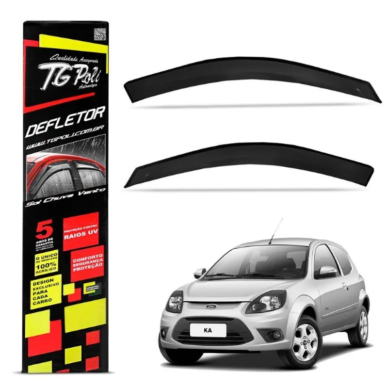 Calha Chuva Ford Ka 1997 A 2013 Slim Acrílico 2 Portas