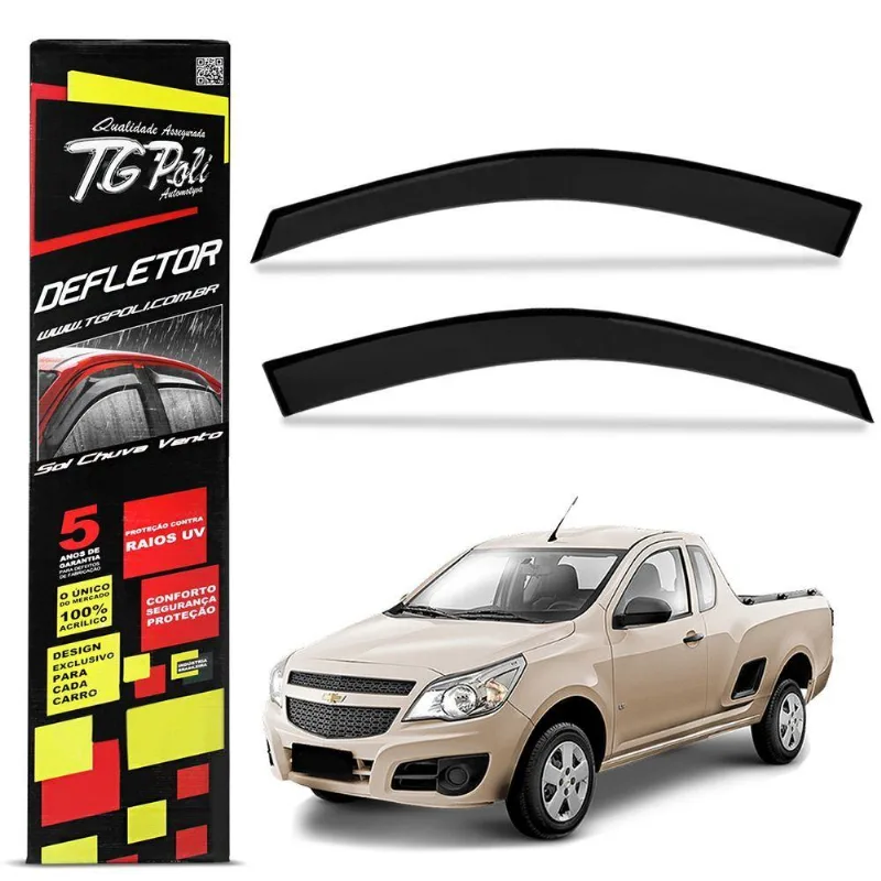 Calha De Chuva Chevrolet Montana 2011 A 2021 Acrílico Fumê Tgpoli