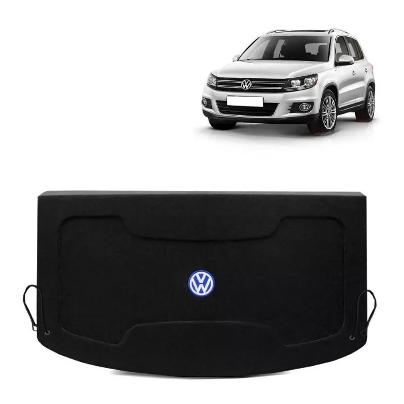 Tampão Do Porta Malas Tiguan 2008 A 2017 Preto Com Cordinhas