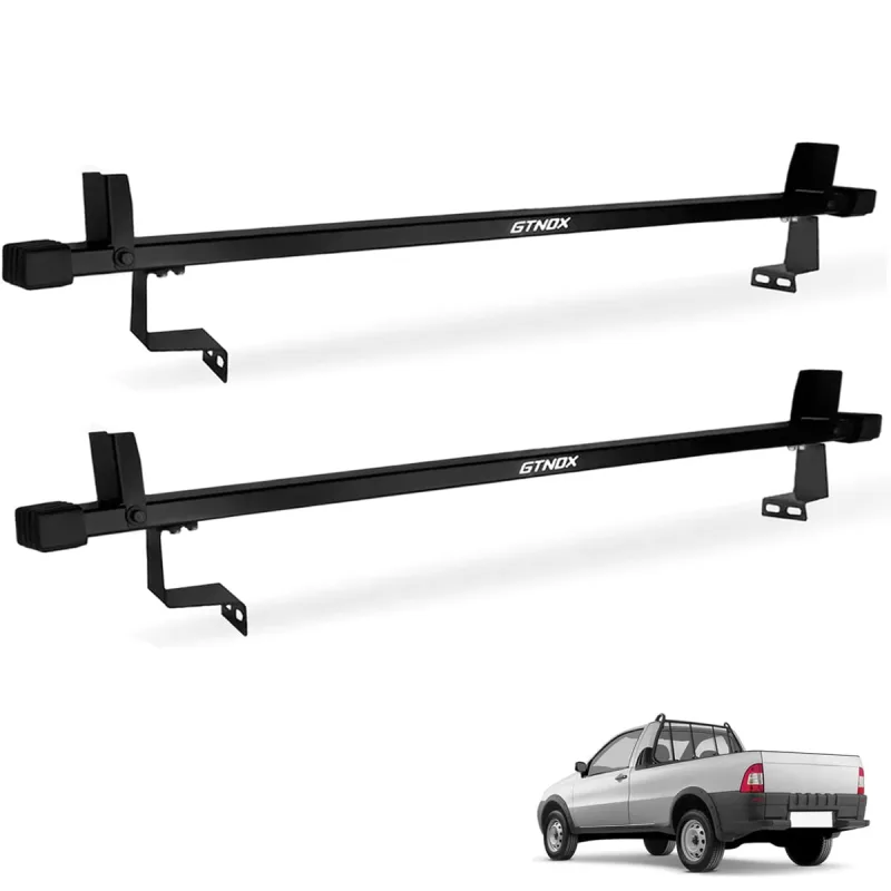 Rack Travessa de Caçamba Universal 1,60m Aluminio Preto - Gtnox - Automotivo