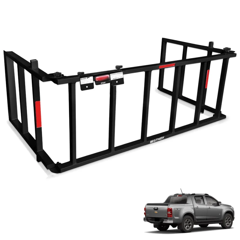 Extensor De Caçamba S10 CD Hight Coutry 2016 a 2025 Rampa Preto Reforçado 350kg - Gtnox - Automotivo