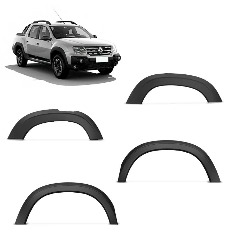 Alargador Lamas Renault Oroch 2023 2024 Pto 4 Peças Dfender