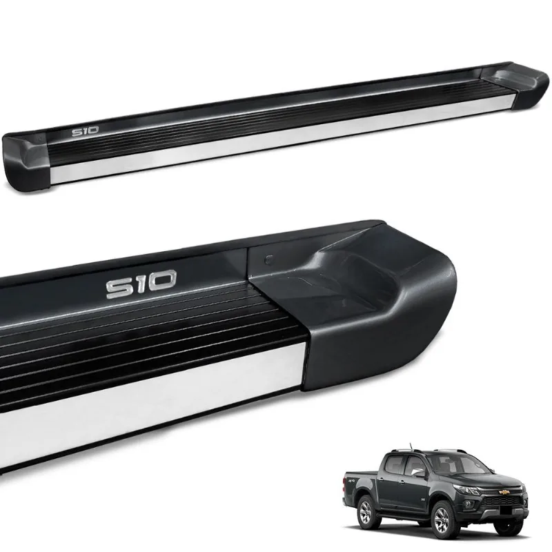 Estribo Lateral S10 CD 2012 a 2025 Cinza Topazio Personalizado