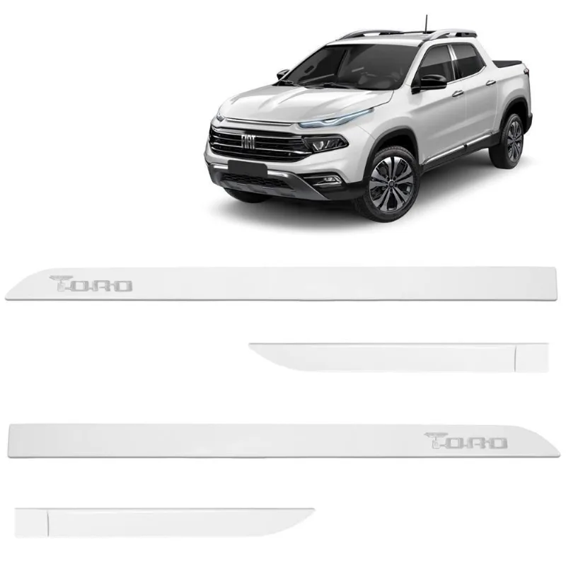 Jogo De Friso Lateral Toro 2016 A 2023 Branco Ambiente Alto Relevo