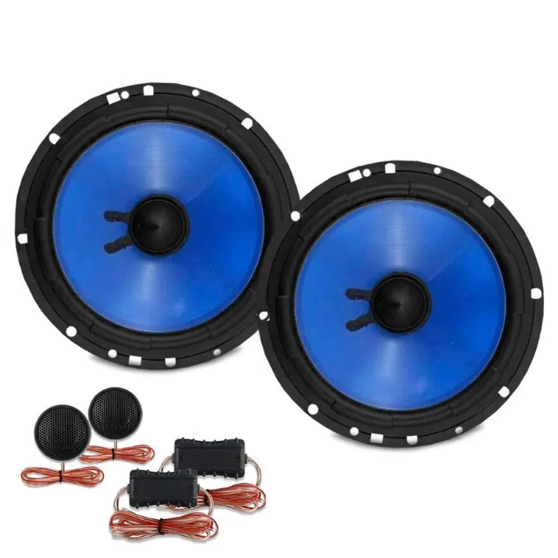 Par Alto Falante 2 Vias 6 Pol 130w Rms Com Twitter E Woofer Linha Class Hurricane