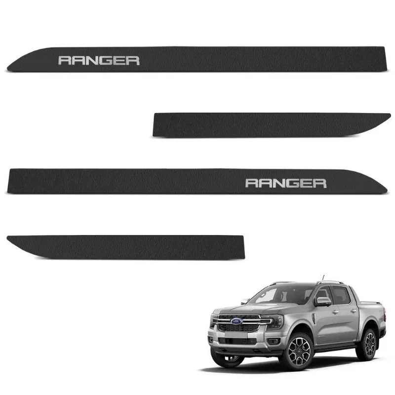 Jogo De Friso Lateral Ranger 2013 A 2024 Preto Texturizado