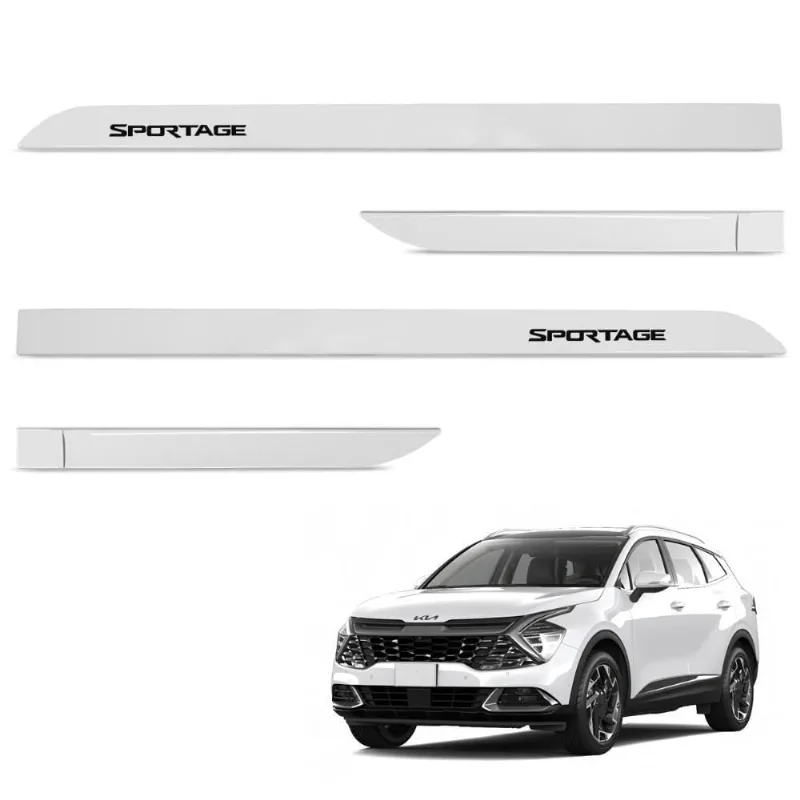 Jogo De Friso Lateral Sportage 2017 A 2024 Branco Luxo