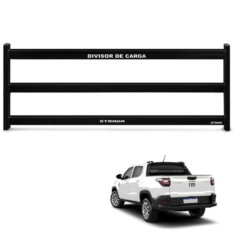 Divisor Cargas Caçamba Fiat Strada 2021 A 2025 Reforçado Preto