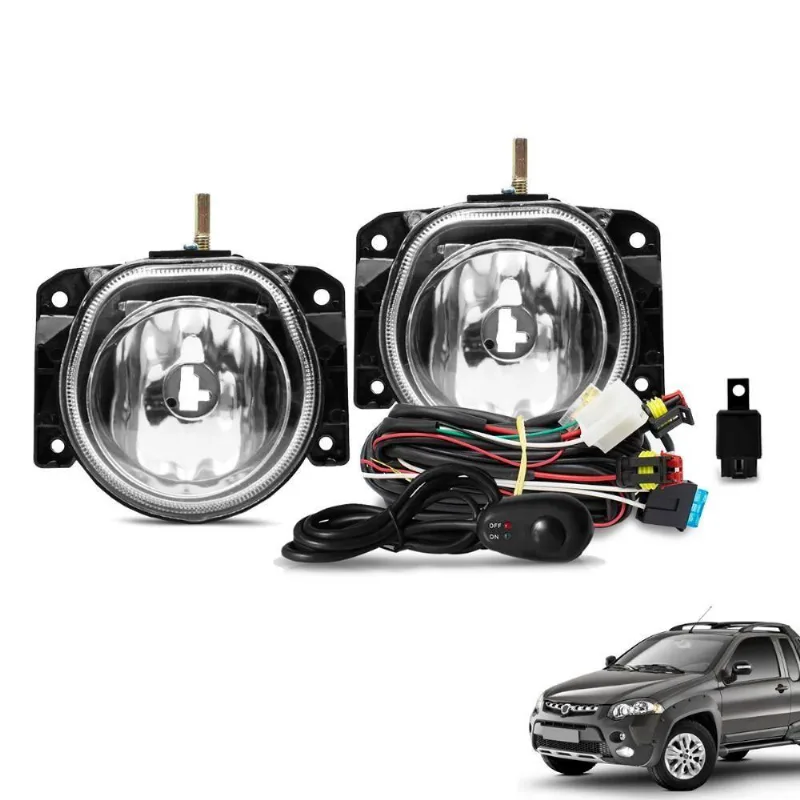 Kit Farol De Milha Palio Strada Adventure Locker 2005 A 2019 Botão Alternativo
