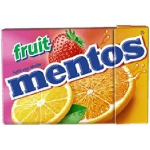 Bala Mentos Slim Box Fruit - MENTOS - Mercearia