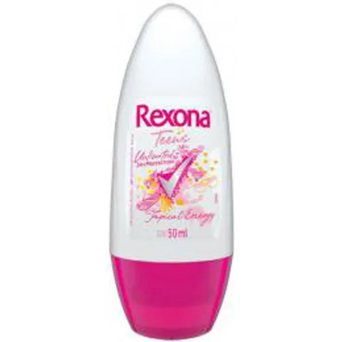 Desodorante Antitranspirante Roll On Rexona Teens Tropical Energy 50ml - REXONA - Higiene E Beleza