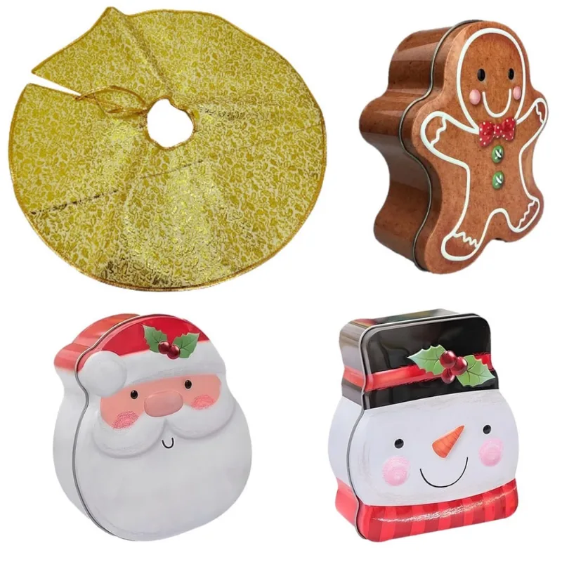 Kit Saia De Arvore Com Lata/Pote de Natal Para Enfeites E Decoração Natalina