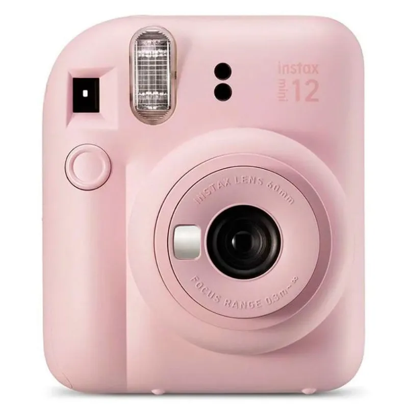 Kit Camera Fuji Instax Mini 12 Rosa + Bolsa + 10 Fotos Mermaid Tail (MP)