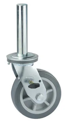 Rodízio giratório 6" de borracha termoplástica com freio - SCHIOPPA - SCHIOPPA - Movimentação De Materiais