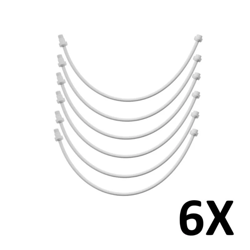 Kit 6 Engate Flexível 1/2 X 100cm Água Fria Pvc Branco Astra