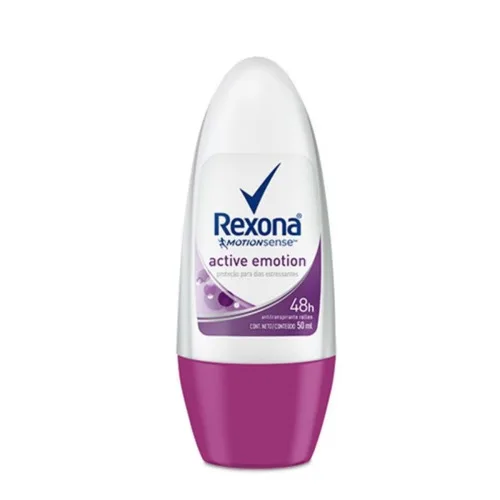 Desodorante Antitranspirante Roll On Rexona Women Active Emotion 50ml - REXONA - Higiene E Beleza