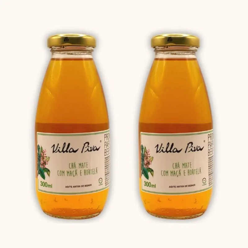 Kit 2X: Chá Mate Com Hortelã Sem Açúcar Villa Piva 300Ml