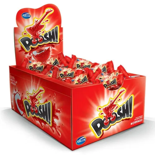 Chiclete Poosh Arcor Morango/re He Arcom - ARCOR - Mercearia