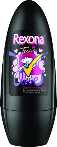 Desodorante Antitranspirante Roll On Rexona Teens Love 50ml - REXONA