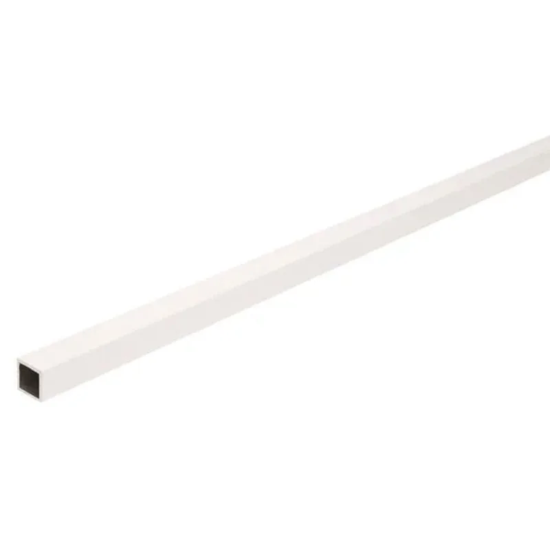Perfil Quadrado de Alumínio 1m Perfil Quadrado 19,05x1,5mm "3/4" 1m Alumínio Branco