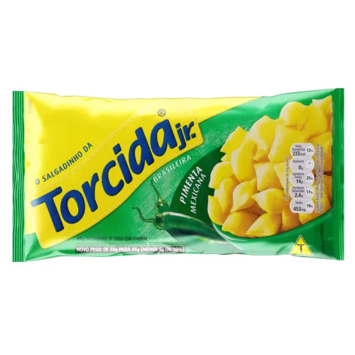 SALGADINHO TORCIDA JR 45G PIMENTA MEXICANA - TORCIDA JR. - Mercearia