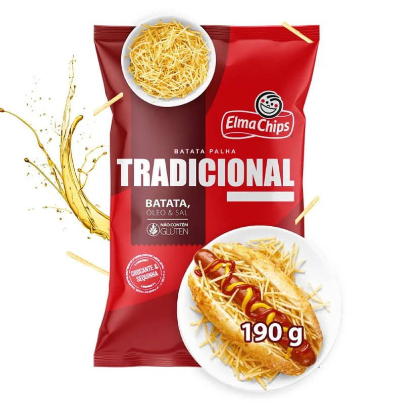 Batata Palha Elma Chips Tradicional 190g - Elma Chips - Mercearia