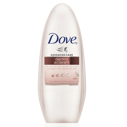 Antitranspirante Roll On Dermo Aclarant Dove 50ml - DOVE - Higiene E Beleza