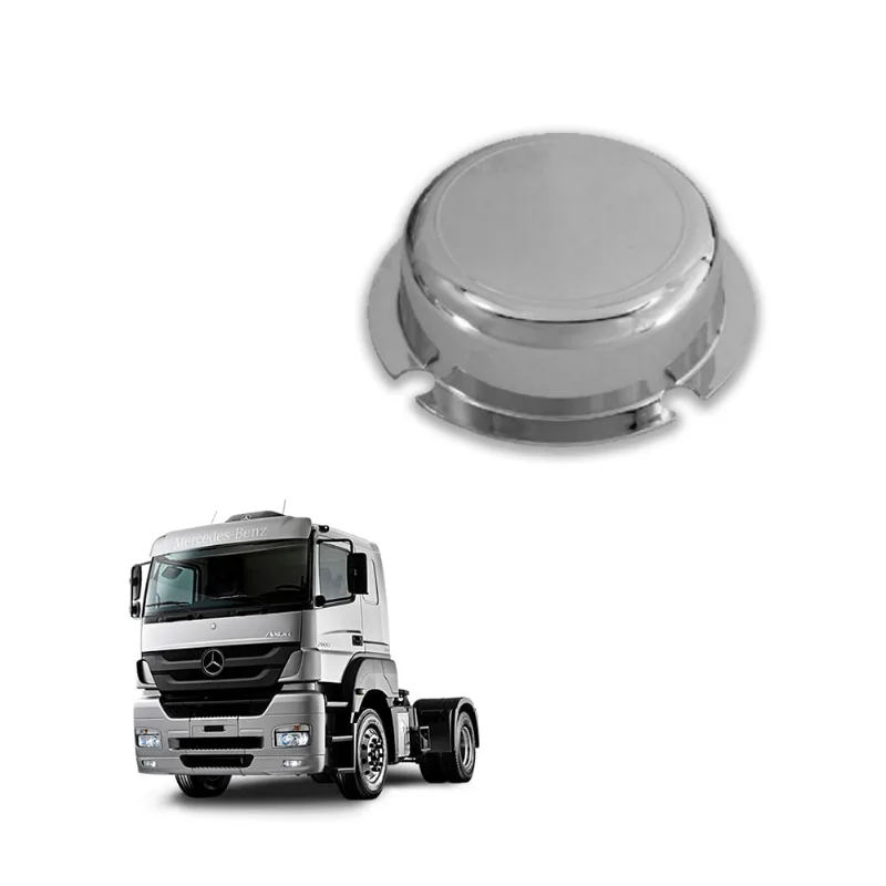 Aplique Cromado Tampa Cubo Carreta 4 Furos Menor