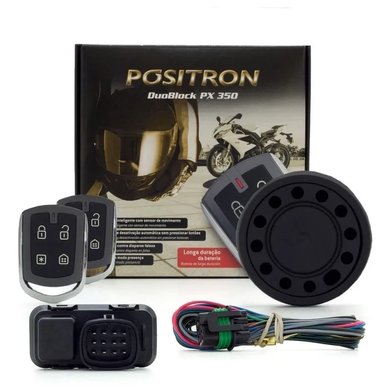Kit Alarme Moto Positron Px-350 G8 Controle Presença Sirene - Não Disponível - Automotivo
